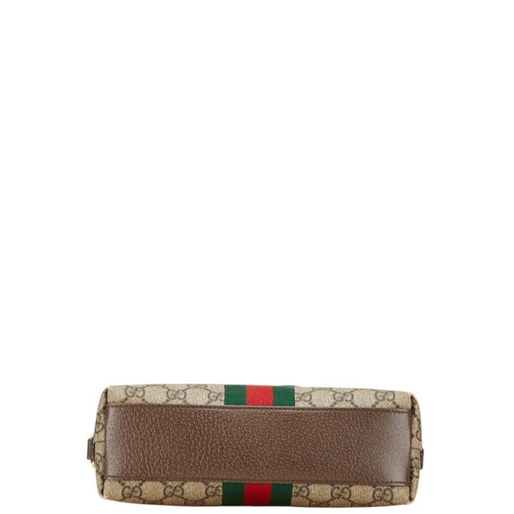 GUCCI Authentic Brown Leather Shoulder Bag - Picture 3 of 15